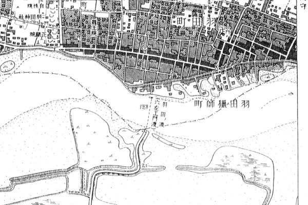 多摩川【羽田赤煉瓦堤防】旧版地形図(昭和 5 年発行)