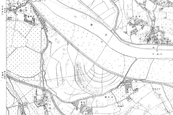 多摩川等々力緑地付近旧版地形図(大正 12 年発行)