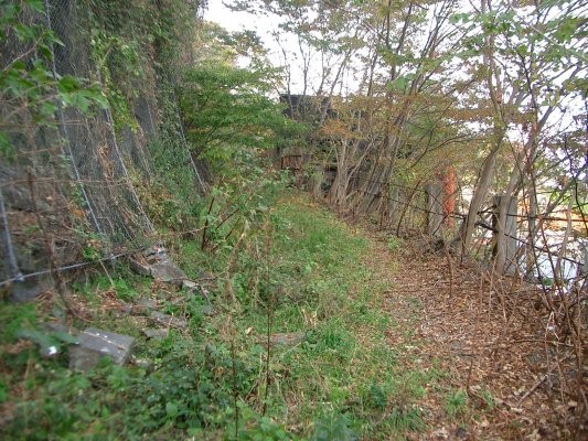 ラサ工業田老鉱山跡【鍬ケ崎鉱石貯蔵施設跡】アプローチ道路