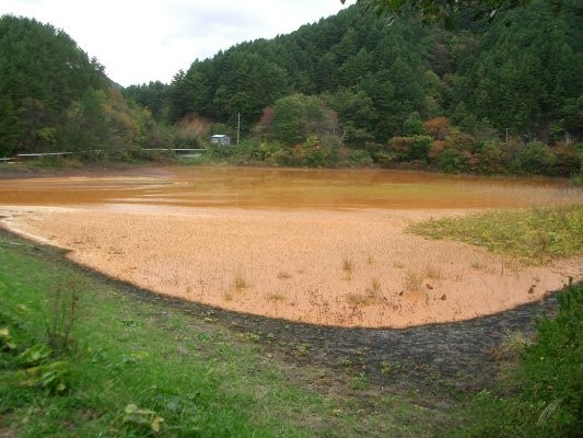 ラサ工業田老鉱山跡【田老鉱山】 第一巻沈殿池