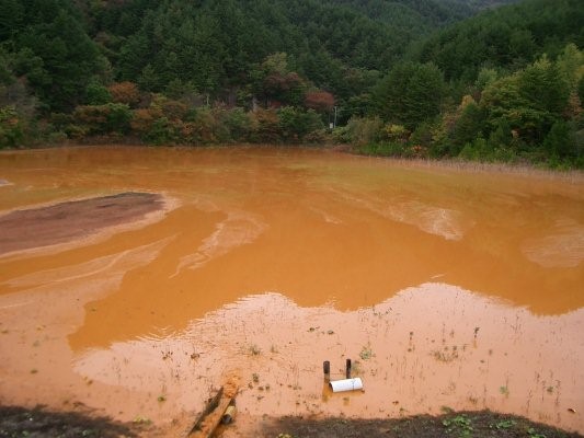 ラサ工業田老鉱山跡【田老鉱山】 第一巻沈殿池