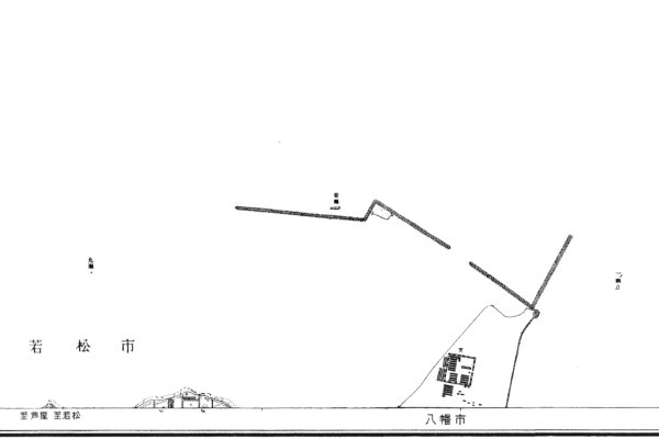 響灘沈艦護岸(軍艦防波堤)【柳(初代)】旧版地形図(昭和 31 年発行)