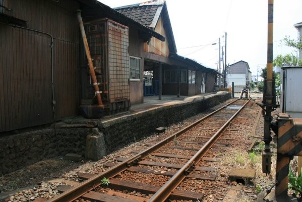 紀州鉄道紀州鉄道線廃止区間【西御坊～日高川】 第一巻西御坊駅プラットフォーム全景(旧日高川方面を望む)