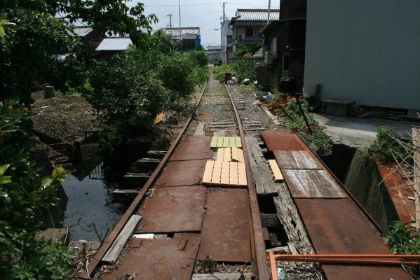 紀州鉄道線廃止区間【西御坊～日高川】 第二巻(西御坊～日の出紡績)ヤナセ商事御坊給油所付近橋梁