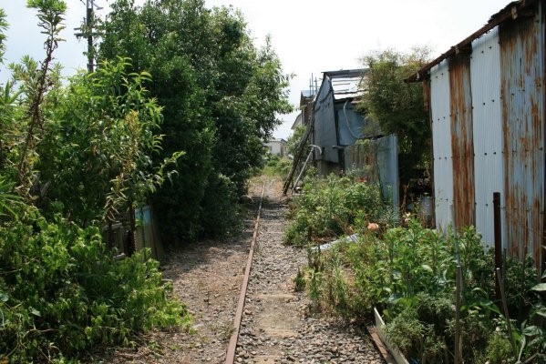 紀州鉄道線廃止区間【西御坊～日高川】 第三巻(日の出紡績～日高川)野田鉄工所付近より旧日高川方面を望む