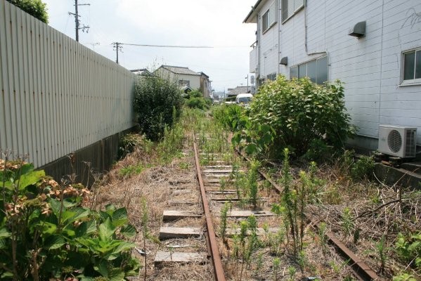 紀州鉄道線廃止区間【西御坊～日高川】 第三巻(日の出紡績～日高川)野田鉄工所付近より旧日高川方面を望む