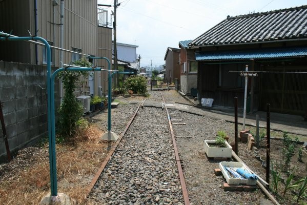 紀州鉄道線廃止区間【西御坊～日高川】 第三巻(日の出紡績～日高川)旧日高川付近より旧日高川方面を望む