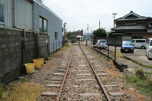 紀州鉄道線廃止区間【西御坊～日高川】 第三巻(日の出紡績～日高川)旧日高川付近踏切跡より旧日高川方面を望む