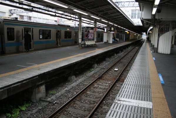 JR 東日本東海道本線【蒲田駅】古レール全景(ホーム下部構造)