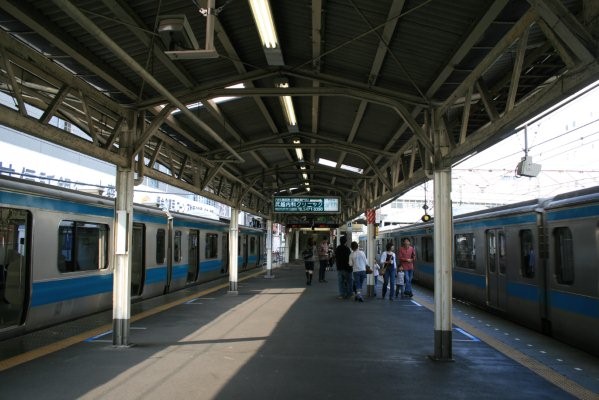 JR 東日本東海道本線【大森駅】古レール全景(ホーム上屋)