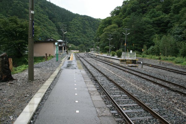 JR 東日本山田線【川内駅】宮古方面全景