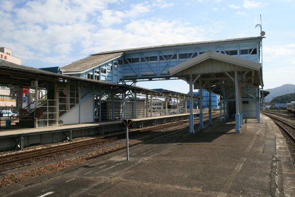 JR 東日本山田線【宮古駅】跨線橋古レール全景