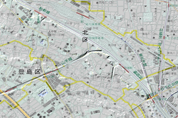 古レール JR 東日本山手線【駒込駅】地形図