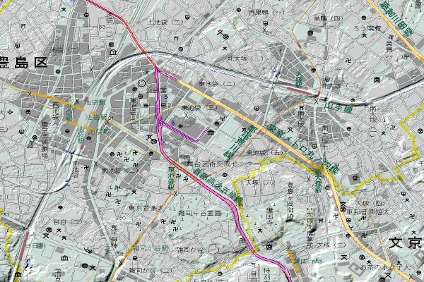 古レール JR 東日本山手線【大塚駅】周辺地形図