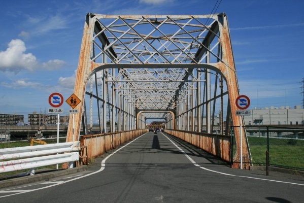 JR 東日本旧新鶴見操車場構内【江ヶ崎跨線橋】プラットトラス全景