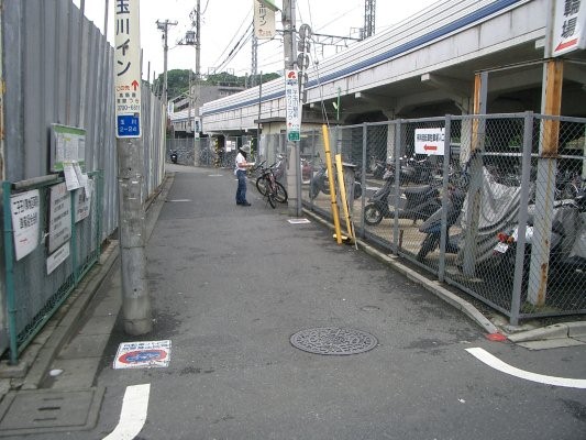 東京急行電鉄砧線跡【二子玉川園～砧本村】旧二子玉川園付近