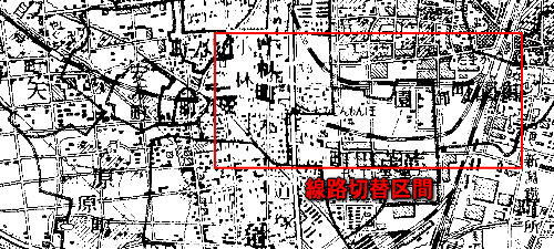 東京急行電鉄東急多摩川線旧線【矢口渡～蒲田】調査対象区間旧版地形図