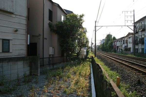 東京急行電鉄東急多摩川線旧線【矢口渡～蒲田】分岐点より多摩川方面を望む