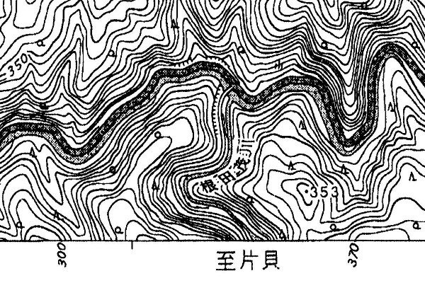 岩手県道 43 号盛岡大迫東和線【落合橋】旧版地形図(1971 年発行)