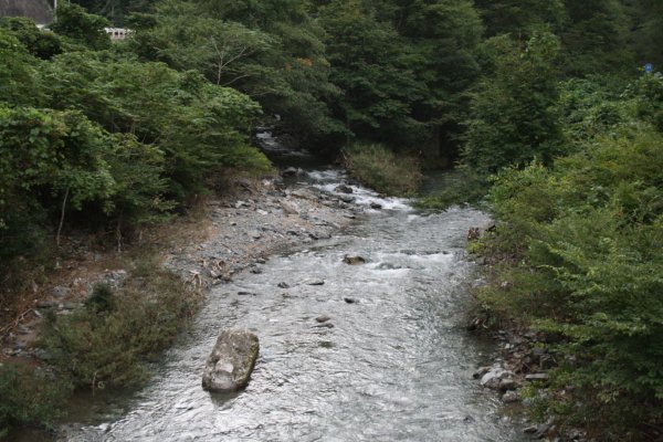 岩手県道 43 号盛岡大迫東和線【落合橋】旧橋橋脚跡